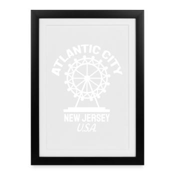 Atlantic City - Est. 1854 - New Jersey - USA - Framed poster (27 × 37 cm) - black - Front
