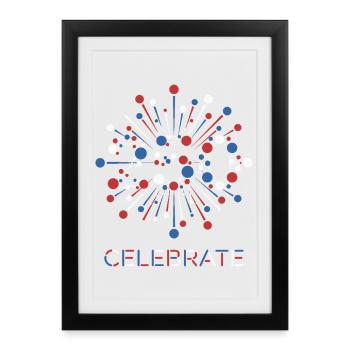 Celebrate 250 USA Fireworks - Framed poster (27 × 37 cm) - black - Front