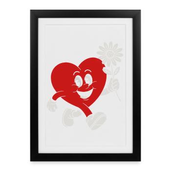 Héros du cœur avec Daisy - Affiche encadrée (27 × 37 cm) - noir - Devant