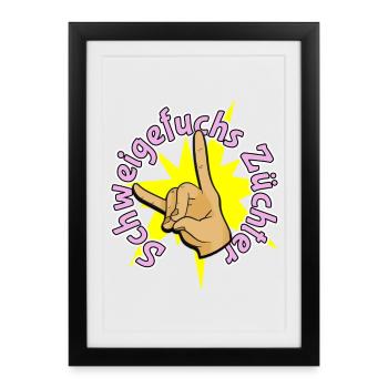 Rock-On Schweigefuchs (breeder) - Framed poster (27 × 37 cm) - black - Front