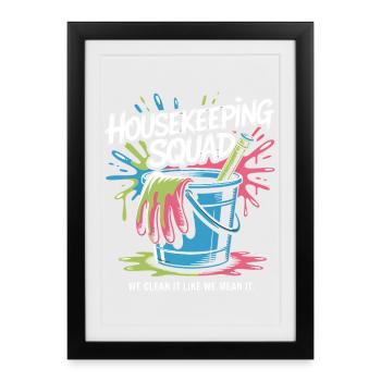Funny Cleaning Design - Framed poster (27 × 37 cm) - black - Front