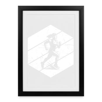 Focus purement sur la course - Affiche encadrée (27 × 37 cm) - noir - Devant