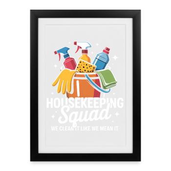 Funny Cleaning Design - Framed poster (27 × 37 cm) - black - Front