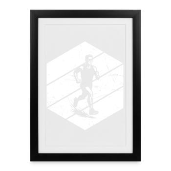 Thème récurrent puriste - Affiche encadrée (27 × 37 cm) - noir - Devant