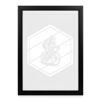 Roadbike Fans aufgepasst schlichtes Statement - Gerahmtes Poster (27 × 37 cm) - Schwarz - Vorne