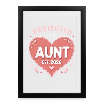 Tante 2026 Tante 2026 Promue Tante 2026 - Affiche encadrée (27 × 37 cm) - noir - Devant