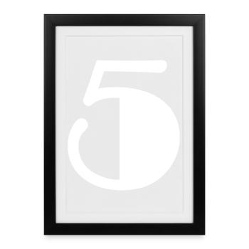 5. ANNIVERSAIRE. 5 ANS. 5e ANNIVERSAIRE. ENFANT - Affiche encadrée (27 × 37 cm) - noir - Devant