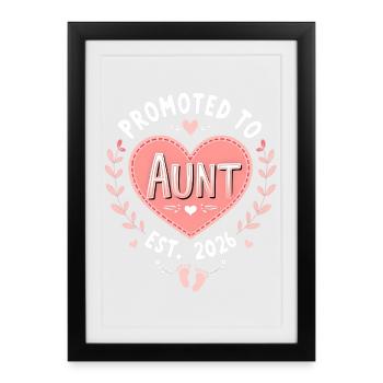 Tante 2026 Tante 2026 Promue Tante 2026 - Affiche encadrée (27 × 37 cm) - noir - Devant