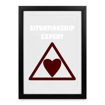 Relationship expert in the triangle - Framed poster (27 × 37 cm) - black - Front