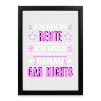Finally retired - Framed poster (27 × 37 cm) - black - Front