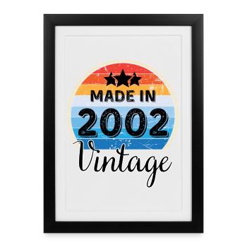 Vintage 2002 Birthday Gift - Framed poster (27 × 37 cm) - black - Front