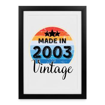 Made in 2003 Vintage Anniversary - Framed poster (27 × 37 cm) - black - Front