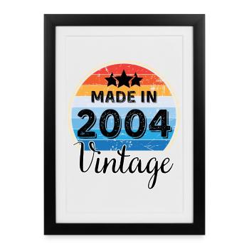 Made in 2004 Vintage Anniversary - Framed poster (27 × 37 cm) - black - Front