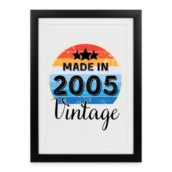 Made in 2005 Vintage Anniversary - Framed poster (27 × 37 cm) - black - Front