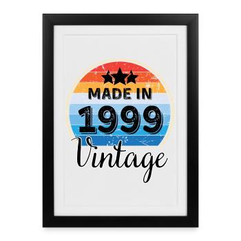 Vintage Birthday Year of Birth 1999 - Framed poster (27 × 37 cm) - black - Front