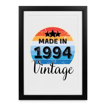 Made in 1994 Vintage Birthday - Framed poster (27 × 37 cm) - black - Front