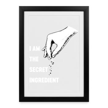 Funny Chef Head Chef Baker Kitchen Chef Uniform Me - Framed poster (27 × 37 cm) - black - Front
