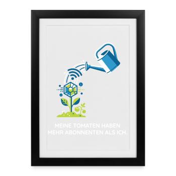 Urban Gardening, Technik, Hobby Design - Gerahmtes Poster (27 × 37 cm) - Schwarz - Vorne