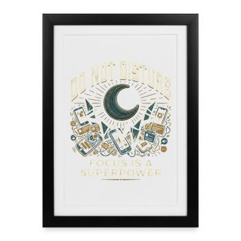 Focus Expert - Affiche encadrée (27 × 37 cm) - noir - Devant