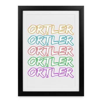 Ortler Neon Colors - Framed poster (27 × 37 cm) - black - Front