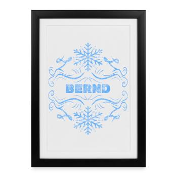 Bernd comme prénom - Affiche encadrée (27 × 37 cm) - noir - Devant