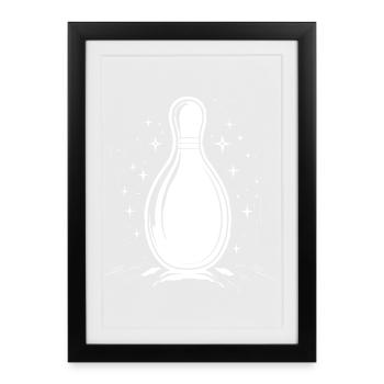 Bowling - Framed poster (27 × 37 cm) - black - Front