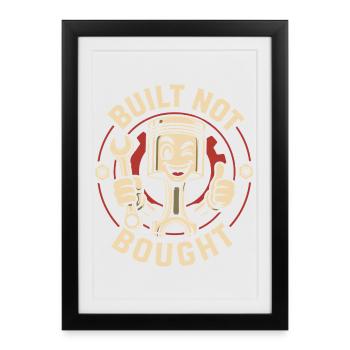 Un Turbo Tournevis Construit, pas Acheté Humour - Affiche encadrée (27 × 37 cm) - noir - Devant