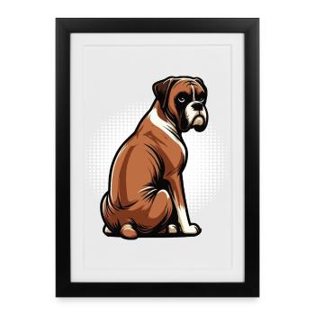 Boxer Boxer Holder Boxer Dog Boxer Owner Boxer Fan - Framed poster (27 × 37 cm) - black - Front