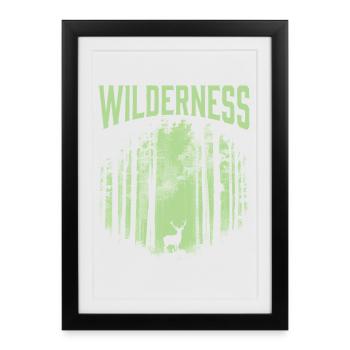 Hiking - Outdoor Adventure - Wilderness - Framed poster (27 × 37 cm) - black - Front