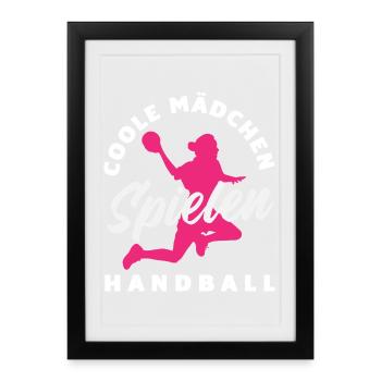 Handball Handball Player Handball Coach Fan Gift - Framed poster (27 × 37 cm) - black - Front