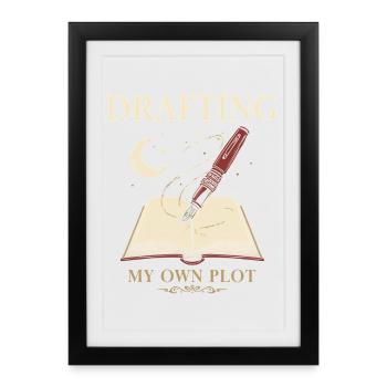 Own plot under moonlight - Framed poster (27 × 37 cm) - black - Front