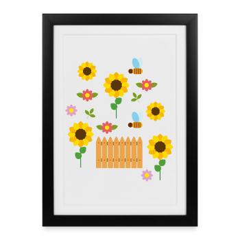 summer - Framed poster (27 × 37 cm) - black - Front