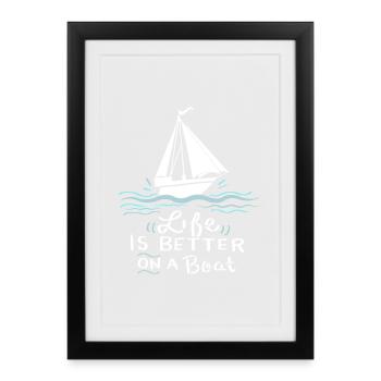 Sailing Sailing Boat Gift - Framed poster (27 × 37 cm) - black - Front