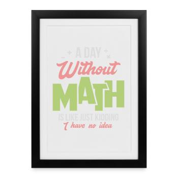 mathématiques - Affiche encadrée (27 × 37 cm) - noir - Devant