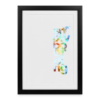snowboard - Affiche encadrée (27 × 37 cm) - noir - Devant