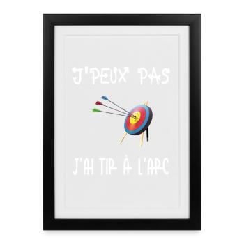 I can't I have archery - Framed poster (27 × 37 cm) - black - Front