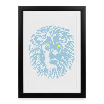lion - Framed poster (27 × 37 cm) - black - Front