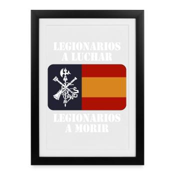 Légionnaires à combattre 2 (sombre) - Affiche encadrée (27 × 37 cm) - noir - Devant