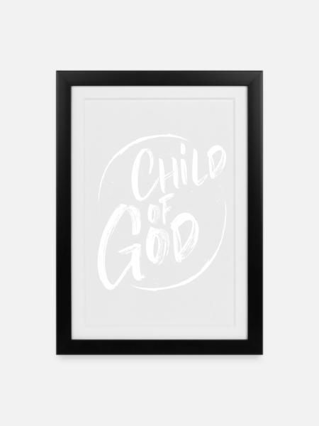 Child of God - Gerahmtes Poster (27 × 37 cm) - Schwarz