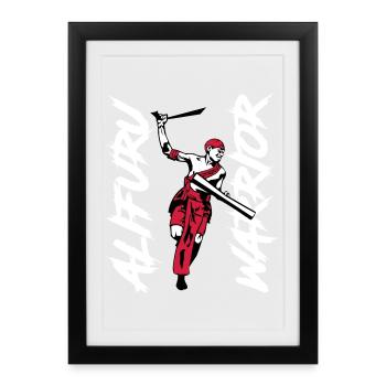 Homme guerrier d'Alifuru - Affiche encadrée (27 × 37 cm) - noir - Devant