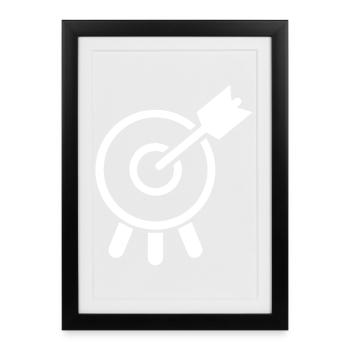 Tir à l’arc - Affiche encadrée (27 × 37 cm) - noir - Devant