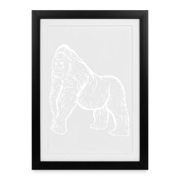 Gorilla - Affiche encadrée (27 × 37 cm) - noir - Devant