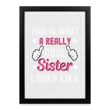Sister - Framed poster (27 × 37 cm) - black - Front