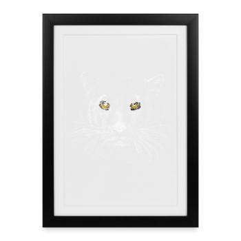 Panthère - Affiche encadrée (27 × 37 cm) - noir - Devant