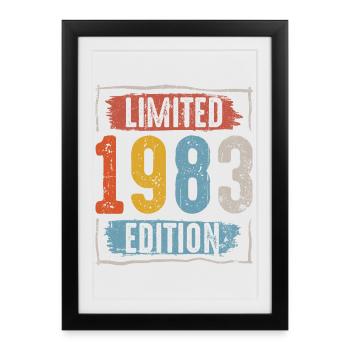 Limited 1983 Edition Vintage - Framed poster (27 × 37 cm) - black - Front