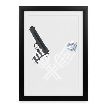 Gangster Skeleton - Framed poster (27 × 37 cm) - black - Front