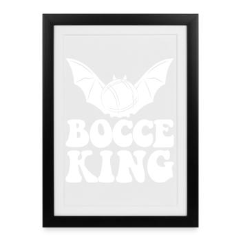 Bocce King Boules Ball Halloween Costume Boule Bocce - Framed poster (27 × 37 cm) - black - Front