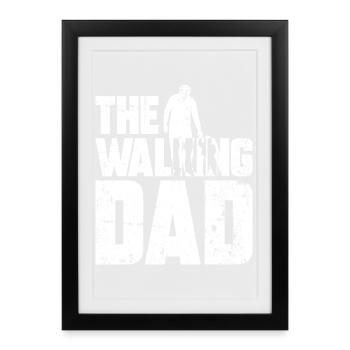 Postapocalyptic Stride Silhouette - Framed poster (27 × 37 cm) - black - Front