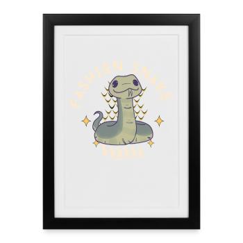 Fashion Snake Society Logo - Framed poster (27 × 37 cm) - black - Front