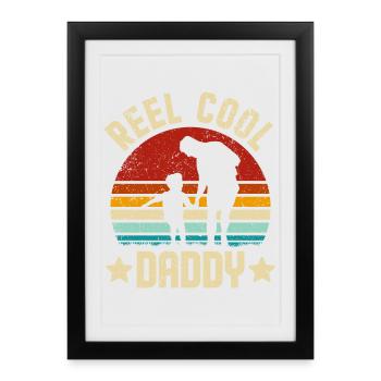 Moulinet Dad Bond Coucher de soleil - Affiche encadrée (27 × 37 cm) - noir - Devant